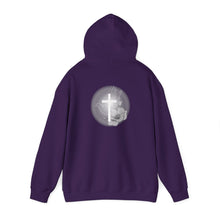 Load image into Gallery viewer, Back Design of White Dove Cross - Unisex Heavy Blend™ Hooded Sweatshirt