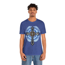 Load image into Gallery viewer, Lightning & Clouds Cross - Mens Graphic T-Shirt