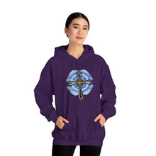 Load image into Gallery viewer, Lightning & Clouds Cross - Unisex Heavy Blend™ Hooded Sweatshirt