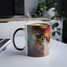Load image into Gallery viewer, Rainbow Storm Cross - Color Morphing Mug, 11oz