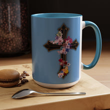 Load image into Gallery viewer, Flower Covered Cross - Accent Coffee Mug (11, 15oz)