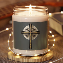 Load image into Gallery viewer, Golden & Black "Jesus is King" Cross - Scented Soy Candle, 9oz