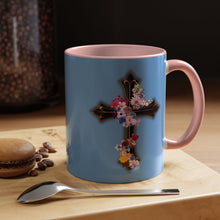 Load image into Gallery viewer, Flower Covered Cross - Accent Coffee Mug (11, 15oz)