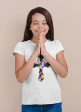 Load image into Gallery viewer, Flower Covered Cross - Kids Heavy Cotton™ Tee