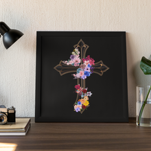 Load image into Gallery viewer, Flower Covered Cross - Canvas Wall Art