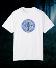 Load image into Gallery viewer, NEW! Lightning & Clouds Cross - Unisex Garment-Dyed T-shirt