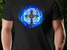 Load image into Gallery viewer, NEW! Lightning & Clouds Cross - Unisex Softstyle T-Shirt