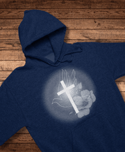 Load image into Gallery viewer, White Dove Cross - Unisex Heavy Blend™ Hooded Sweatshirt