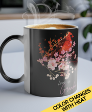 Load image into Gallery viewer, Red Cardinal & Flowers for Grandma - Color Morphing Mug, 11oz