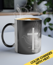 Load image into Gallery viewer, White Dove Cross - Color Morphing Mug, 11oz