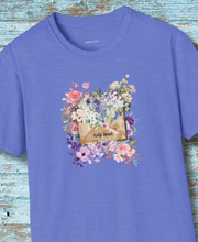 Load image into Gallery viewer, NEW! Letter of Flowers - Unisex Softstyle T-Shirt