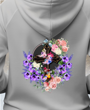 Load image into Gallery viewer, Back Design of NEW! Flower Covered Cross - Unisex Heavy Blend™ Hooded Sweatshirt