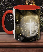 Load image into Gallery viewer, New! White Dove Cross - Accent Coffee Mug (11, 15oz)