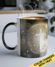 Load image into Gallery viewer, New! White Dove Cross - Color Morphing Mug, 11oz