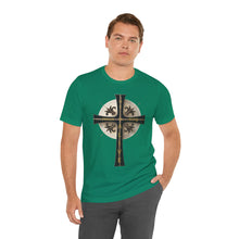 Load image into Gallery viewer, Golden & Black "Jesus is King" Cross - Short Sleeve T-Shirt