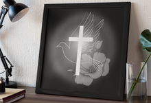 Load image into Gallery viewer, White Dove Cross - Canvas Wall Art