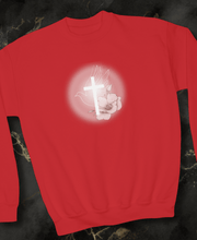 Load image into Gallery viewer, White Dove Cross - Youth Crewneck Sweatshirt