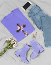 Load image into Gallery viewer, Flower Covered Cross - Unisex Softstyle T-Shirt