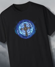 Load image into Gallery viewer, NEW! Lightning & Clouds Cross - Unisex Garment-Dyed T-shirt