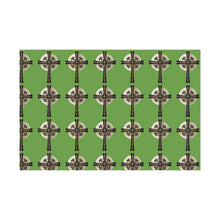 Load image into Gallery viewer, Golden &amp; Black &quot;Jesus is King&quot; Cross - Gift Wrap Papers
