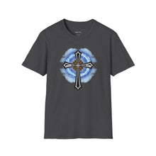 Load image into Gallery viewer, Lightning &amp; Clouds Cross - Unisex Softstyle T-Shirt
