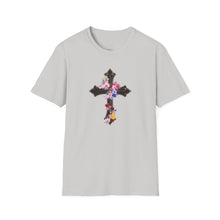 Load image into Gallery viewer, Flower Covered Cross - Unisex Softstyle T-Shirt
