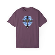 Load image into Gallery viewer, Lightning &amp; Clouds Cross - Unisex Garment-Dyed T-shirt
