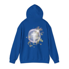Load image into Gallery viewer, Back Design of White Dove Cross - Unisex Heavy Blend™ Hooded Sweatshirt
