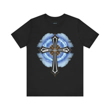Load image into Gallery viewer, Lightning &amp; Clouds Cross - Mens Graphic T-Shirt
