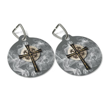 Load image into Gallery viewer, NEW! Golden &amp; Black &quot;Jesus is King&quot; Cross - Pet Tag

