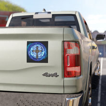 Load image into Gallery viewer, Lightning &amp; Clouds Cross - Car Magnets
