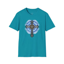 Load image into Gallery viewer, Lightning &amp; Clouds Cross - Unisex Softstyle T-Shirt
