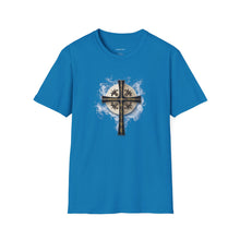 Load image into Gallery viewer, NEW! Golden &amp; Black Cross - Unisex Softstyle T-Shirt
