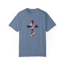 Load image into Gallery viewer, Flower Covered Cross - Unisex Garment-Dyed T-shirt
