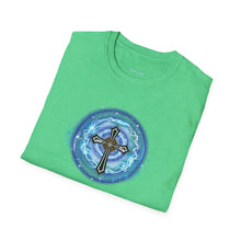 Load image into Gallery viewer, NEW! Lightning &amp; Clouds Cross  - Unisex Softstyle T-Shirt
