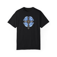 Load image into Gallery viewer, Lightning &amp; Clouds Cross - Unisex Garment-Dyed T-shirt

