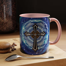 Load image into Gallery viewer, New! Lightning &amp; Clouds Cross - Accent Coffee Mug (11, 15oz)
