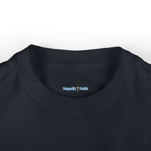 Load image into Gallery viewer, NEW! Golden &amp; Black &quot;Jesus is King&quot; Cross - Baby Jersey Tee
