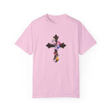 Load image into Gallery viewer, Flower Covered Cross - Unisex Garment-Dyed T-shirt
