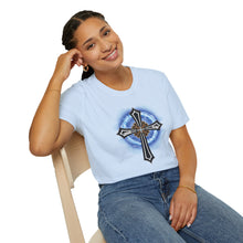 Load image into Gallery viewer, Lightning &amp; Clouds Cross - Unisex Softstyle T-Shirt
