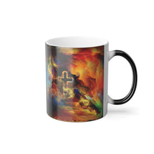 Load image into Gallery viewer, Rainbow Storm Cross - Color Morphing Mug, 11oz
