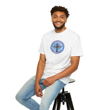 Load image into Gallery viewer, NEW! Lightning &amp; Clouds Cross - Unisex Garment-Dyed T-shirt
