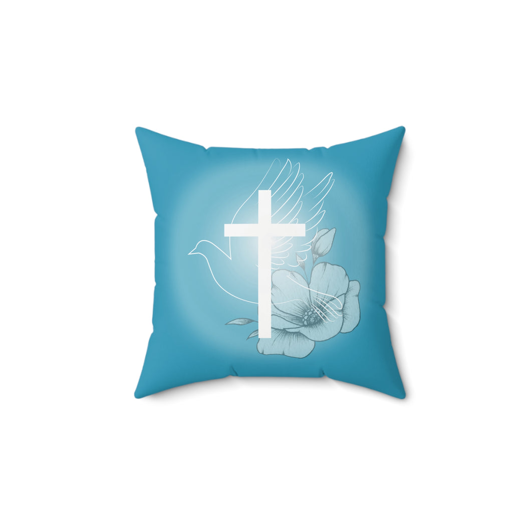 White Dove Cross - Pillow