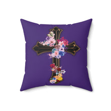 Load image into Gallery viewer, Flower Covered Cross - Pillow
