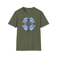Load image into Gallery viewer, Lightning &amp; Clouds Cross - Unisex Softstyle T-Shirt

