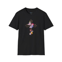 Load image into Gallery viewer, Flower Covered Cross - Unisex Softstyle T-Shirt
