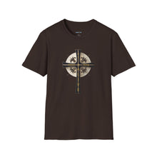 Load image into Gallery viewer, Golden &amp; Black &quot;Jesus is King&quot; Cross - Unisex Softstyle T-Shirt
