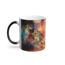 Load image into Gallery viewer, Rainbow Storm Cross - Color Morphing Mug, 11oz
