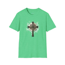 Load image into Gallery viewer, NEW! Golden &amp; Black Cross - Unisex Softstyle T-Shirt

