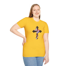 Load image into Gallery viewer, Flower Covered Cross - Unisex Softstyle T-Shirt
